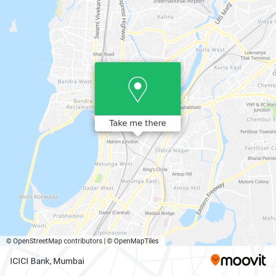 ICICI Bank map