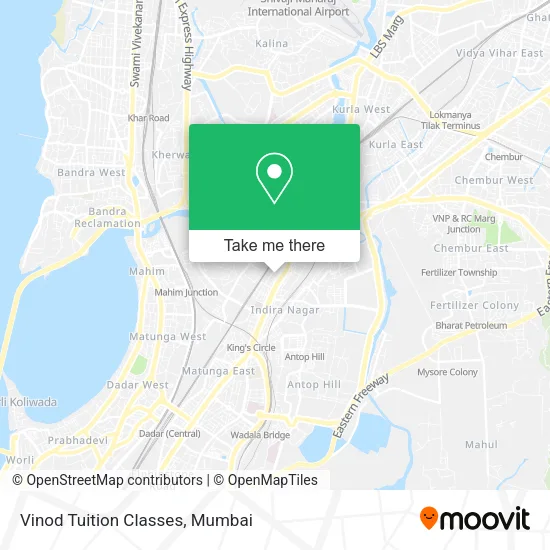 Vinod Tuition Classes map