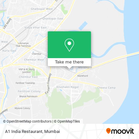 A1 India Restaurant map
