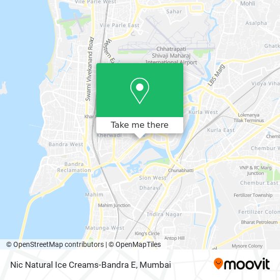 Nic Natural Ice Creams-Bandra E map