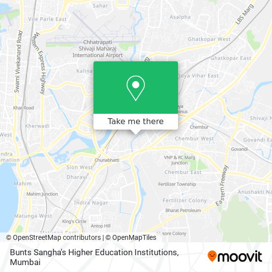 Bunts Sangha's Higher Education Institutions map