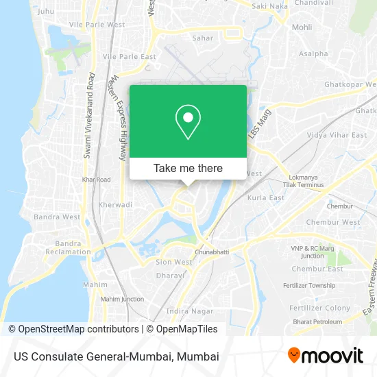US Consulate General-Mumbai map
