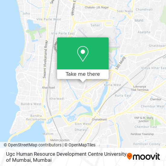 Ugc Human Resource Development Centre University of Mumbai map