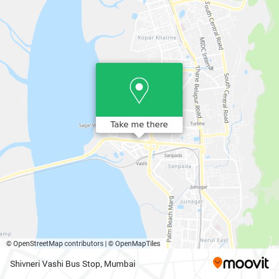 Shivneri Vashi Bus Stop map