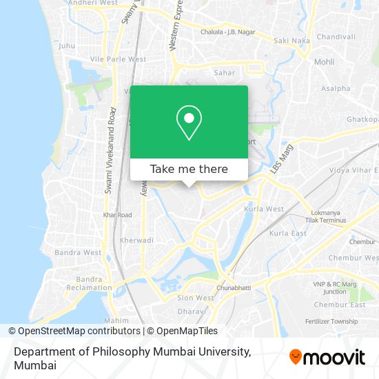 Department of Philosophy Mumbai University map