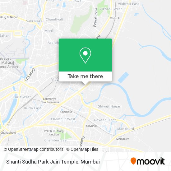 Shanti Sudha Park Jain Temple map