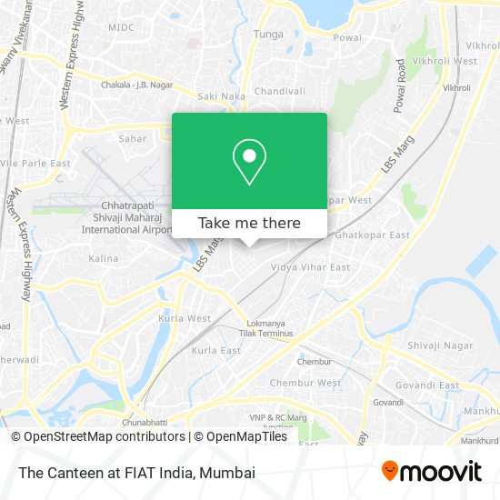 The Canteen at FIAT India map