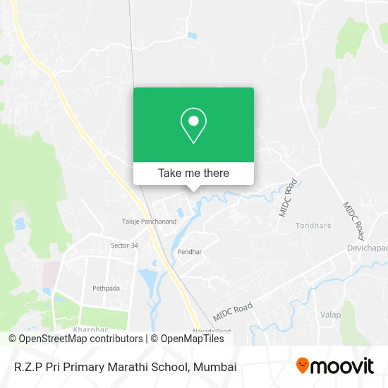 R.Z.P Pri Primary Marathi School map