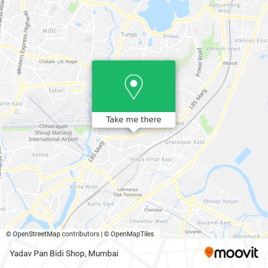 Yadav Pan Bidi Shop map