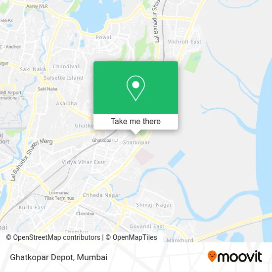 Ghatkopar Depot map