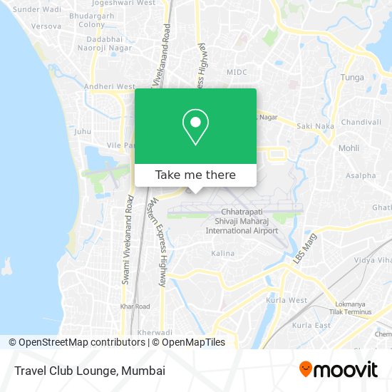 How to get to Travel Club Lounge in Vile Parle by Bus, Train or Metro?