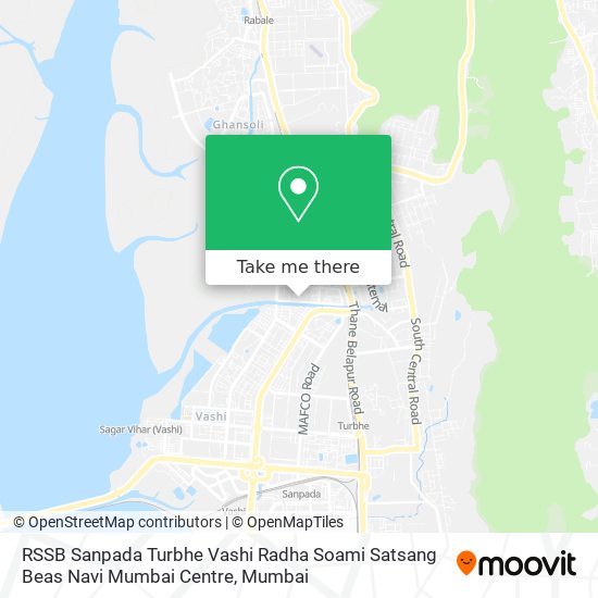 RSSB Sanpada Turbhe Vashi Radha Soami Satsang Beas Navi Mumbai Centre map