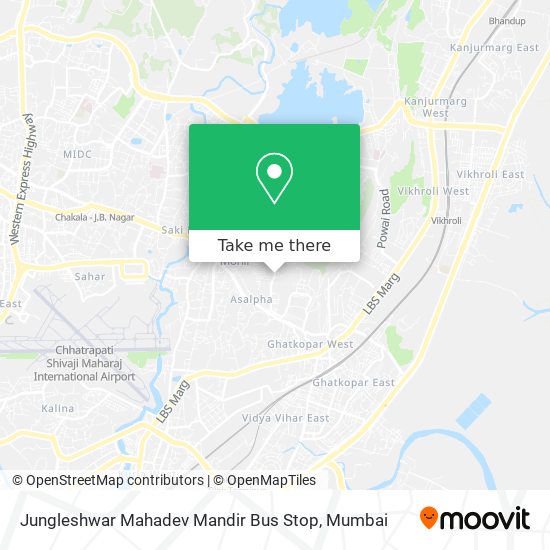 Jungleshwar Mahadev Mandir Bus Stop map