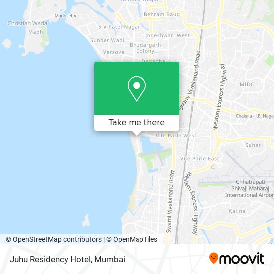 Juhu Residency Hotel map