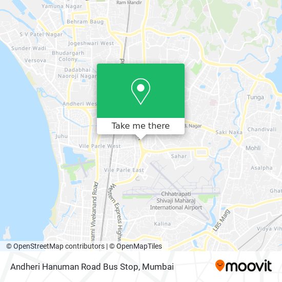 Andheri Hanuman Road Bus Stop map