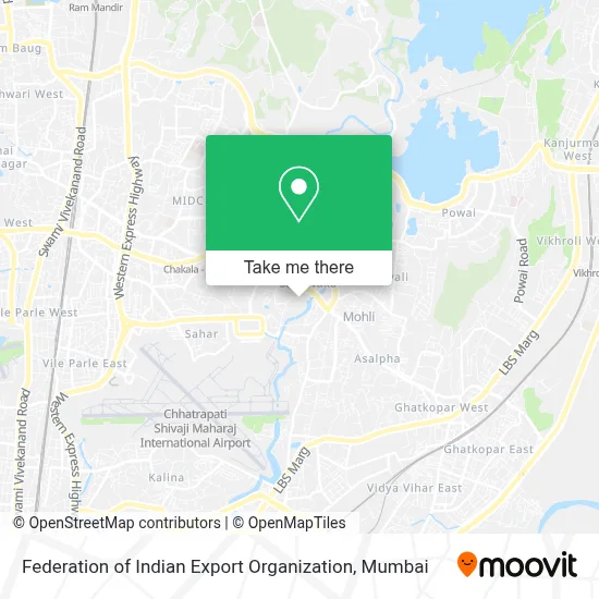 Federation of Indian Export Org map