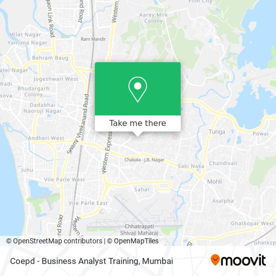 Coepd - Business Analyst Training map
