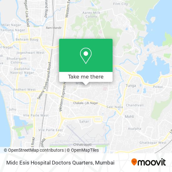 Midc Esis Hospital Doctors Quarters map