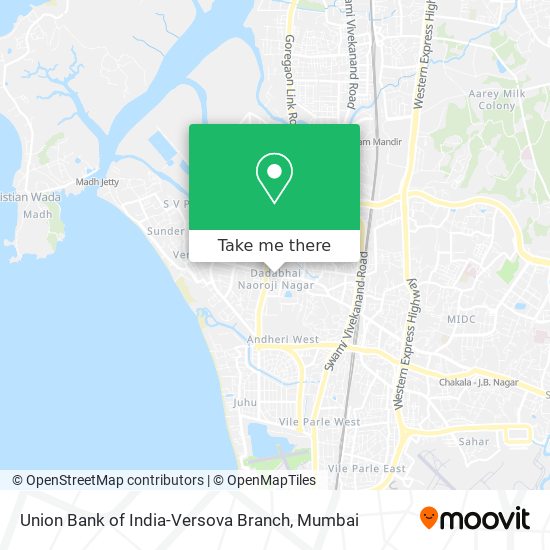 Union Bank of India-Versova Branch map