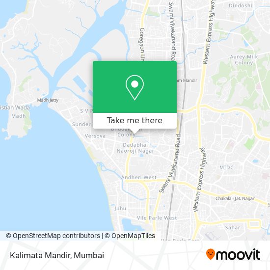 Kalimata Mandir map