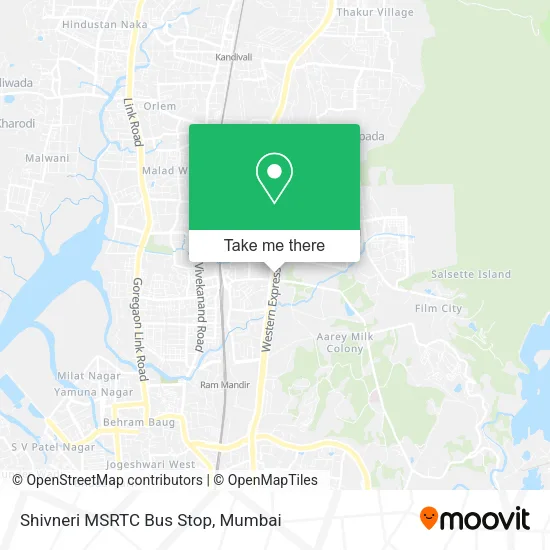 Shivneri MSRTC Bus Stop map