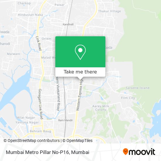 Mumbai Metro Pillar No-P16 map
