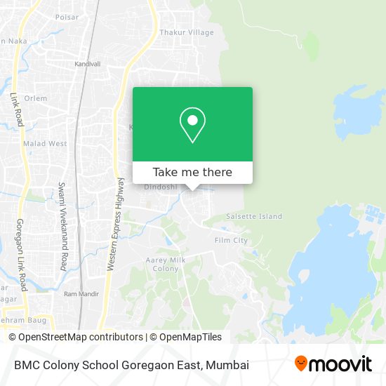 BMC Colony School Goregaon East map