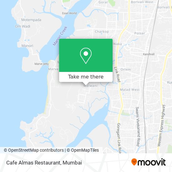 Cafe Almas Restaurant map