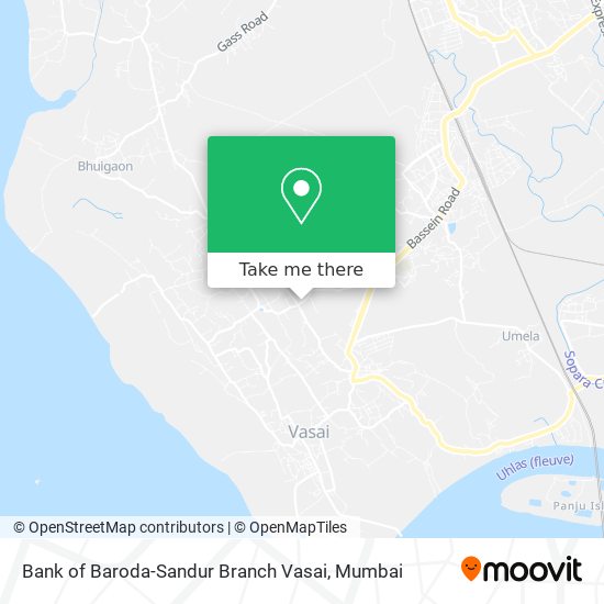 Bank of Baroda-Sandur Branch Vasai map