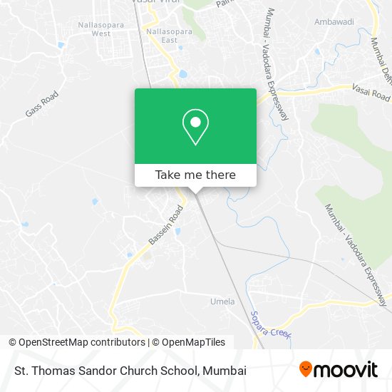 St. Thomas Sandor Church School map