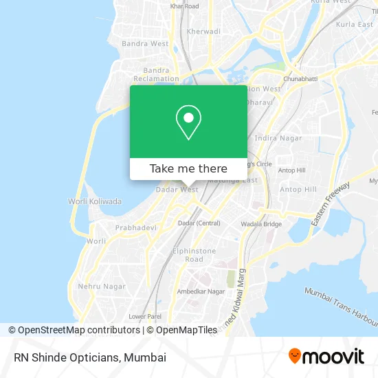 RN Shinde Opticians map