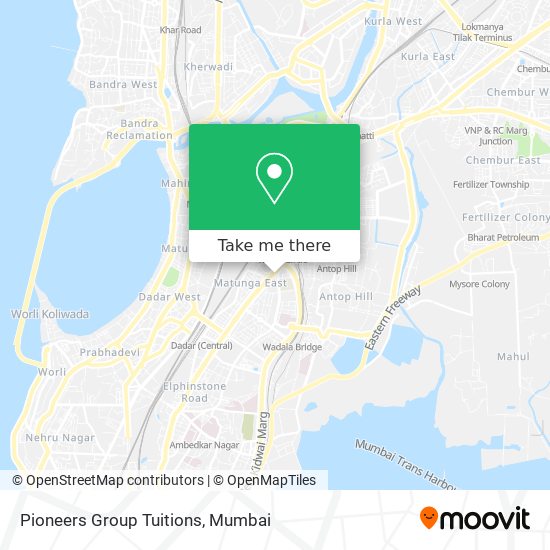 Pioneers Group Tuitions map