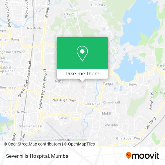 Sevenhills Hospital map