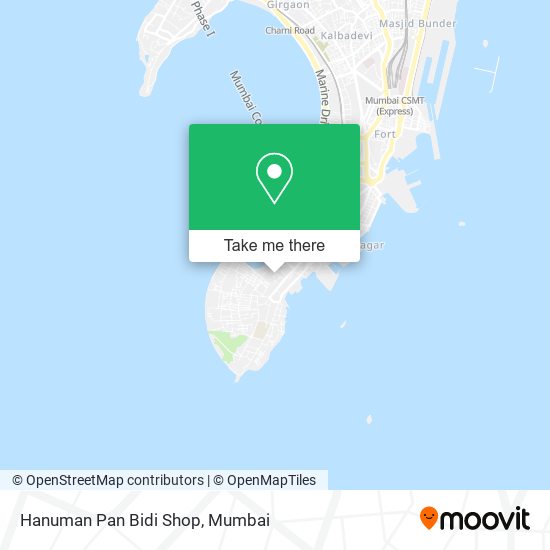 Hanuman Pan Bidi Shop map