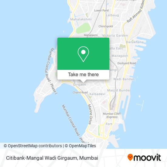 Citibank-Mangal Wadi Girgaum map