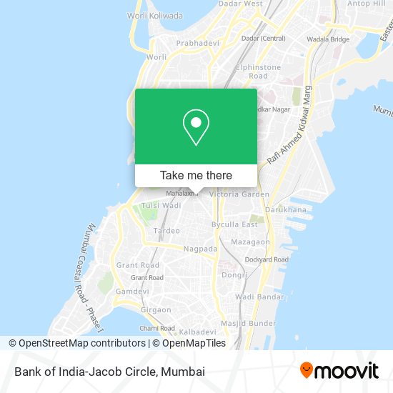 Bank of India-Jacob Circle map