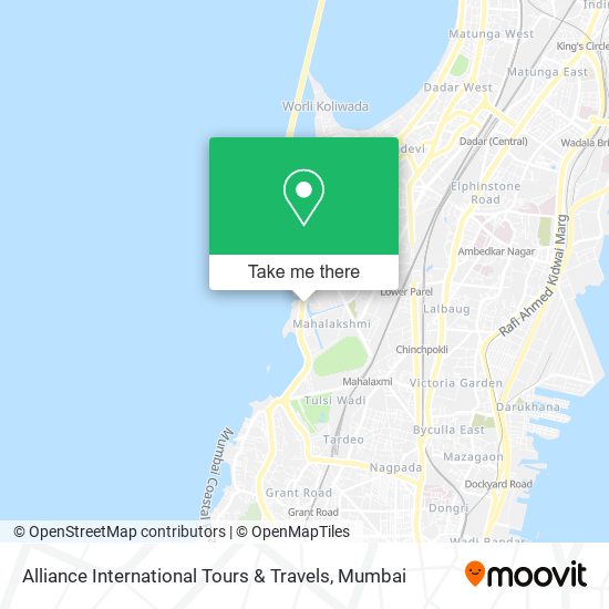 Alliance International Tours & Travels map