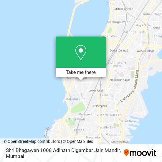Shri Bhagawan 1008 Adinath Digambar Jain Mandir map