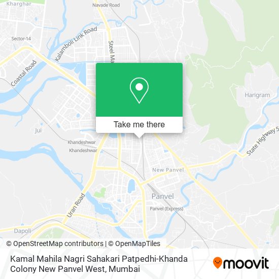 Kamal Mahila Nagri Sahakari Patpedhi-Khanda Colony New Panvel West map