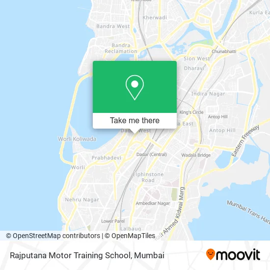 Rajputana Motor Training School map