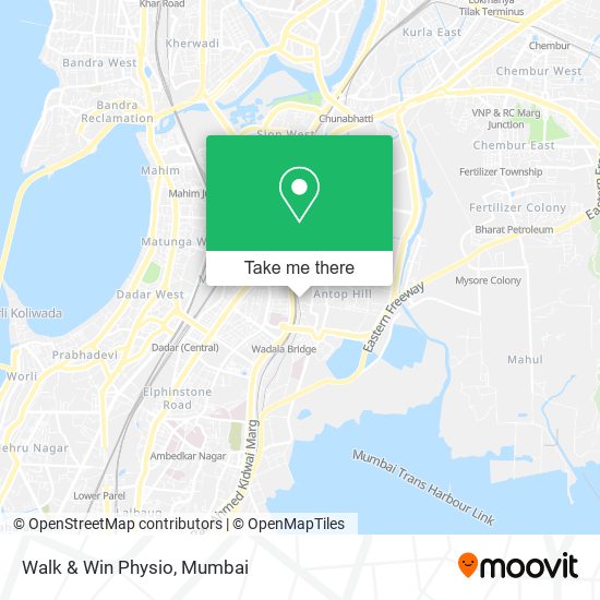 Walk & Win Physio map