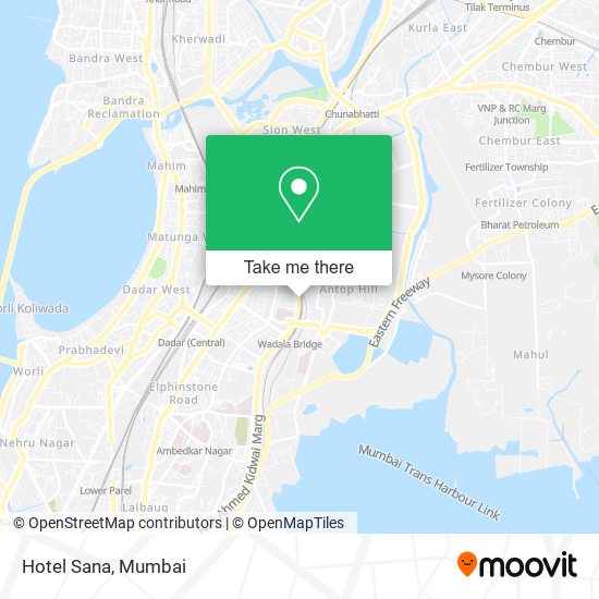 Hotel Sana map