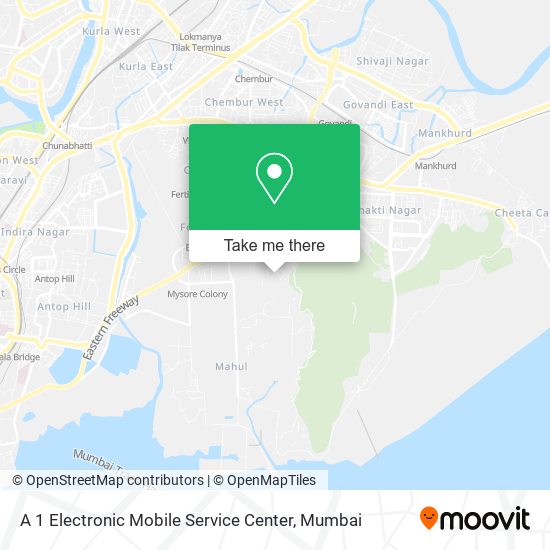 A 1 Electronic Mobile Service Center map