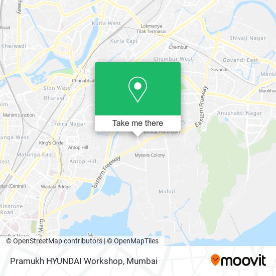 Pramukh HYUNDAI Workshop map