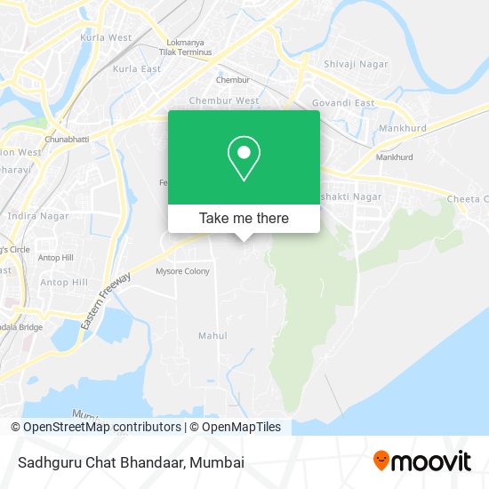 Sadhguru Chat Bhandaar map