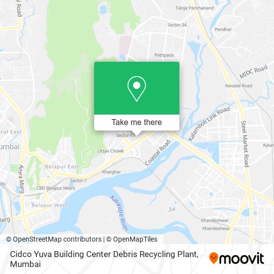 Cidco Yuva Building Center Debris Recycling Plant map