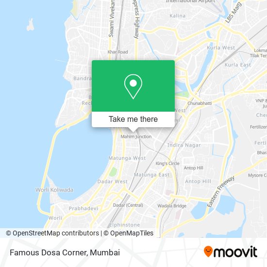 Famous Dosa Corner map