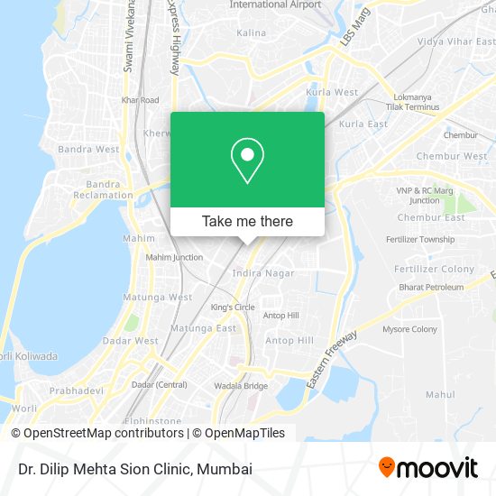 Dr. Dilip Mehta Sion Clinic map