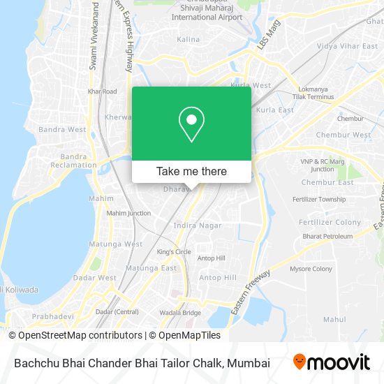 Bachchu Bhai Chander Bhai Tailor Chalk map