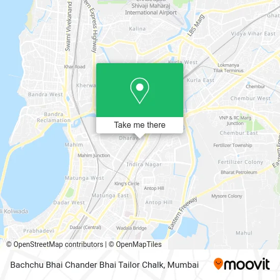 Bachchu Bhai Chander Bhai Tailor Chalk map